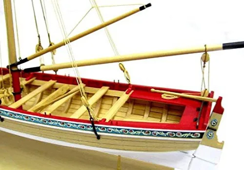 Miniatura 5 de Model Shipways 18th Century Longboat Kit de modelo de madera 1:48 – Nivel principiante a intermedio – Plancha en marco – Kit modelo de barco