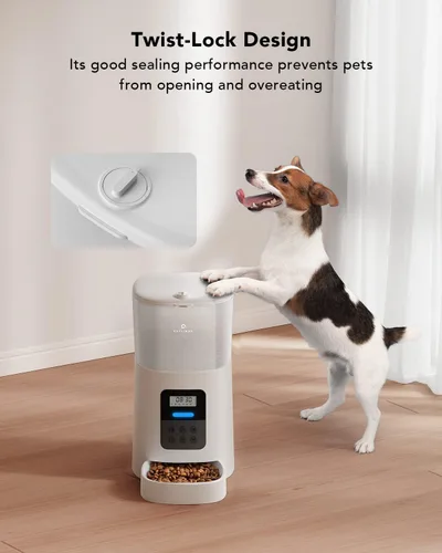 Miniatura 3 de PETLIBRO - Comedero automático para gatos, dispensador automático de alimentos secos, depósito de 1.6 galones (6 litros), tapa de bloqueo giratorio
