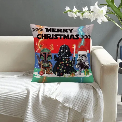 Miniatura 4 de Funda de almohada con temática de Star and Wars para sala de estar, dormitorio, Dar-t-h-Vader para sofá, cama, sofá, funda de cojín de lino