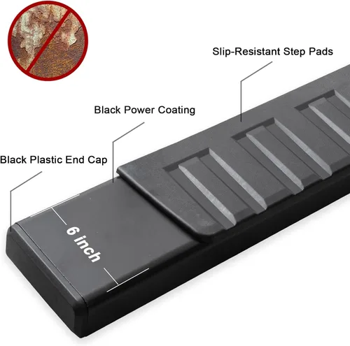 Miniatura 5 de Estribos de 6 pulgadas compatibles con Ford F250 F350 F450 F550 Superduty Super Cab 1999-2016. Barras Nerf para Ford Side Steps Rock Sliders. Acero