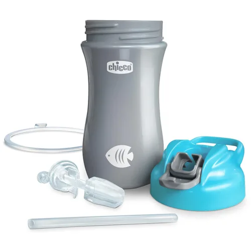 Miniatura 6 de Chicco Vaso para sorber de boquilla suave de 18 meses, botella de agua para niños pequeños de 12 onzas con diseño antiderrames, mango de fácil Verde