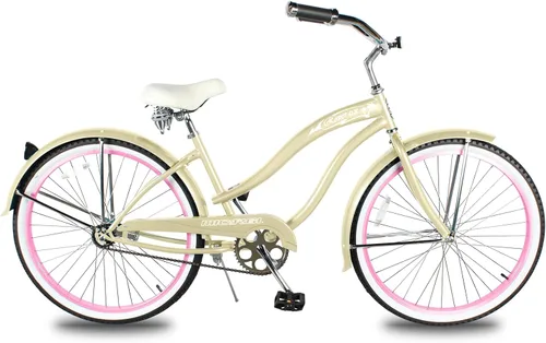 Miniatura 18 de MICARGI Bicicleta híbrida para adultos de 24/26 pulgadas, bicicleta híbrida de 1/7 velocidades para mujeres, hombres, personas mayores, bicicleta