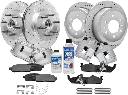 Miniatura 77 de Detroit Axle - 4 rotores de freno para Chevrolet Cruze Volt Orlando Verano, rotores de freno de disco perforados y ranurados de repuesto : rotor