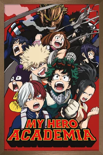 Miniatura 13 de My Hero Academia - Póster de pared Key Art 2, 22.37 x 34.00 pulgadas, paquete de póster y montaje