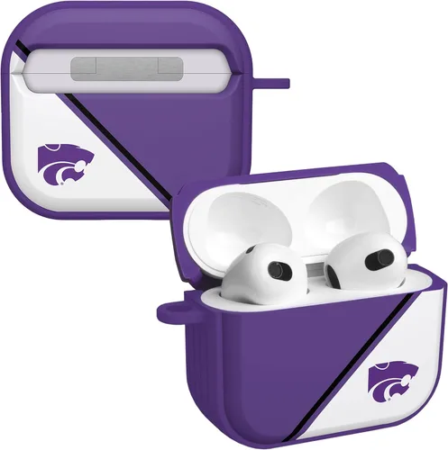 Miniatura 17 de Affinity Bands Kansas State Wildcats HDX Case Cover Compatible with Apple AirPods Gen 1 & 2 (Paint Stripe)