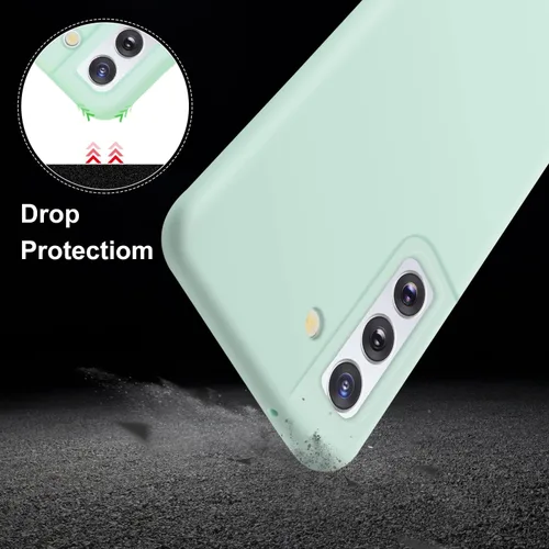 Miniatura 6 de Funda diseñada para Galaxy S21 FE, silicona líquida de goma a prueba de golpes, forro de tela de microfibra suave, compatible con Galaxy S21 FE