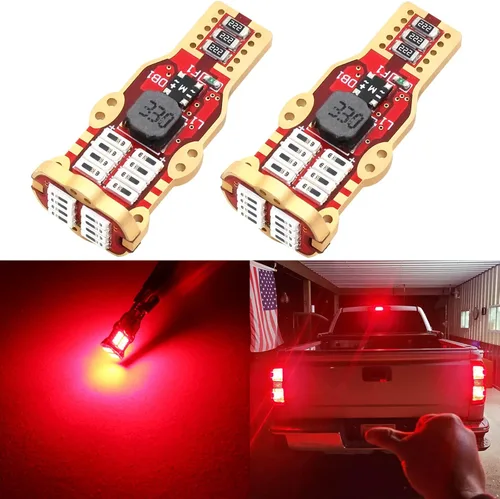 PHINLION Bombillas LED rojas 912 921, Canbus sin errores, T15 904 906 922 W16W LED de repuesto para luces de cúpula de mapa interior o luces