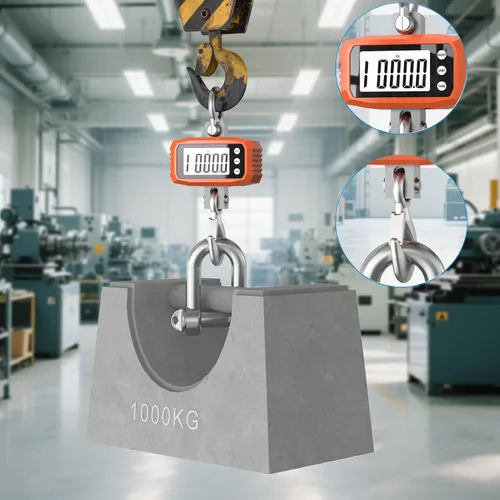 Miniatura 3 de Báscula digital de grúa y báscula colgante de 2,204.6 lbs - Mango de acero inoxidable de aluminio Multiuso para gimnasio, caza, viajes