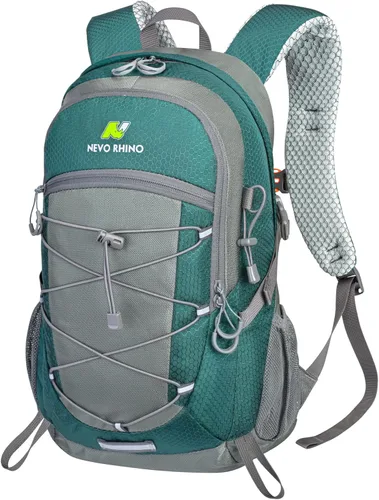 N NEVO RHINO Mochila de senderismo 20L resistente al agua, mochila de día ligera para viajes, mochila pequeña para hombres y mujeres Azul (lakeblue)