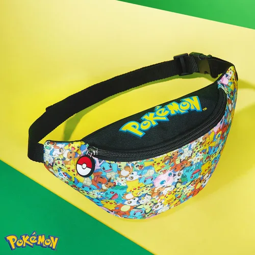 Miniatura 2 de Pokemon Riñonera para niños y niñas, ligera, ajustable, riñonera, bolsa de viaje para viajes, deportes, escuela, regalos de Pokemon para niños