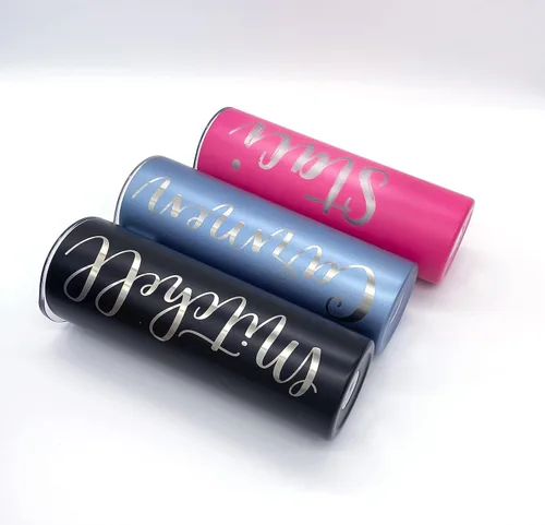 Miniatura 3 de Vaso personalizado con nombre personalizado, tapa deslizante de acero inoxidable de 20 onzas