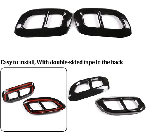 Miniatura 8 de Acero inoxidable para Mercedes Benz GLE 350 GLE 450 GLC GLS W167 X253 X167 2020 Accesorios de tapa de cola de tubo de escape de silenciador exterior
