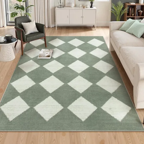 Miniatura 10 de Lahome Alfombras de Área Lavables a Máquina para Dormitorio Estético, Alfombra de Área Suave 4x6 pies para Sala de Estar Antideslizante, Alfombras