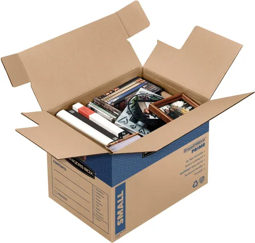 Miniatura 4 de Bankers Box Caja de mudanza pequeña Prime, paquete de 10 unidades, asas reforzadas, montaje sin cinta, tapa adjunta, 16 x 12 x 12 pulgadas (0062716)