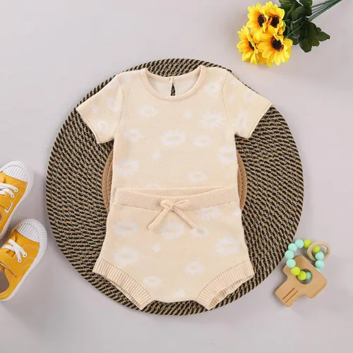 Miniatura 2 de JNBLDA Conjunto de camiseta sin mangas con estampado floral para recién nacido, ropa de verano para bebé