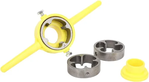 Excelente acabado para herramienta de roscado de PVC para roscar enhebrador de tubos hidráulicos 1/2 "3/4" 1 "Manual NPT Juego de troqueles redondos