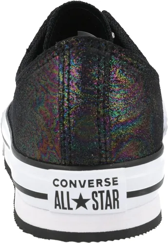 Miniatura 7 de Converse Chuck Taylor All Star EVA Lift Ox Iridiscente Cuero NegroBlanco Cuero 6 US Junior, NegroBlanco