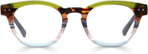 Miniatura 9 de eyebobs - Waylaid Gafas de lectura tradicionales y azules de primera calidad Marco redondo para caras promedio
