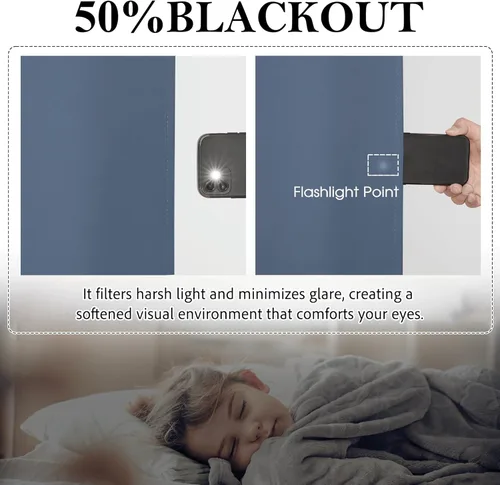 Miniatura 150 de RYB HOME - Cortinas extralargas de privacidad, para bloquear luz, de techo a suelo, para comedor, oficina, sala de estar, cine en casa, patio, 8.3