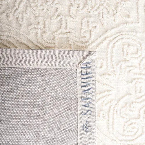 Miniatura 6 de SAFAVIEH Trace Collection - Alfombra decorativa de 2 x 3 pies, color marfil, lana hecha a mano, ideal para zonas de alto tráfico en entrada, sala