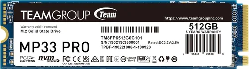 Miniatura 7 de TEAMGROUP MP33 256GB con caché SLC 3D NAND TLC NVMe 1.3 PCIe Gen3x4 M.2 2280 SSD interno R/W velocidad de hasta 1600/1000 MB/s para portátil y PC