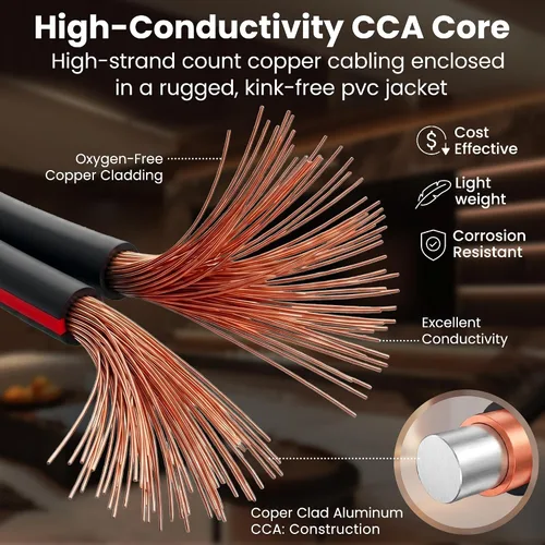 Miniatura 6 de Cable de altavoz Calibre 16, GearIT Pro Series Cable de altavoz 16/2 AWG (100 pies / 30.48 metros) Ideal para altavoces de cine en casa y altavoces