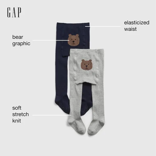 Miniatura 2 de GAP Paquete de 2 mallas básicas para bebé niñas