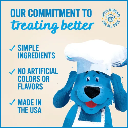 Miniatura 8 de Blue Dog Bakery MarrowBakes Snacks Golosinas pequeñas y crujientes con sabor a carne Golosinas naturales saludables para perros, 12 onzas