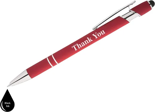 Miniatura 3 de Express Pencils Thank You - Juego de 2 bolígrafos de metal suave al tacto con caja de regalo, 2 en 1 combo de bolígrafos para eventos, apreciación