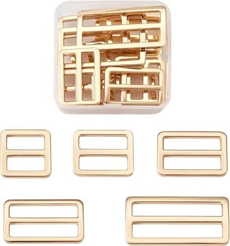 Miniatura 8 de Mega Pet Hebillas rectangulares Tri-Glide de aleación, 5 tamaños, hebilla ajustable de platino, cierres de cincha Tri Glide Bronce antiguo # 5