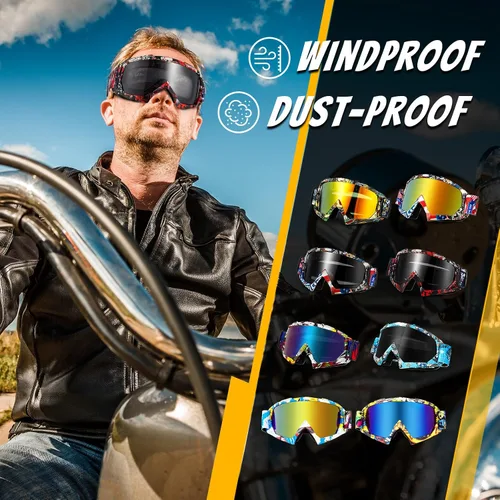 Miniatura 4 de Dunzy Gafas de motocross para motocicleta, ATV, motocross, para adultos, hombres y mujeres