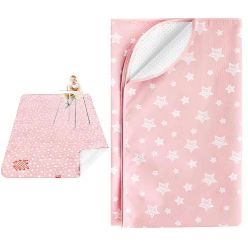 Miniatura 16 de Tapete antisalpicaduras para debajo de la silla alta, antideslizante, impermeable, tapetes de piso para la hora de comer, lavables, portátiles, Gris