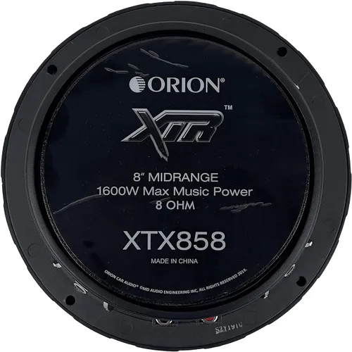 Miniatura 4 de ORION XTR XTX858 - Altavoces tipo bala de alta eficiencia de 8 pulgadas de rango medio, 1600 W de potencia máxima, 400 W RMS, 8 ohmios, bobina