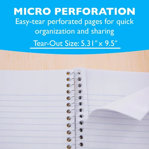 Miniatura 2 de BAZIC Products Cuaderno universitario con 3 temas en espiral, 120 hojas, cuadernos en espiral de 9.5 x 5.75 pulgadas, libro de composición con forro