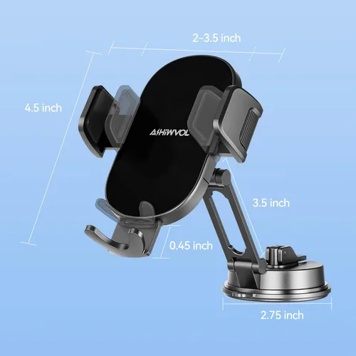 Miniatura 8 de Soporte universal para teléfono Tesla [soporte de metal plegable de rotación de 360°] Soporte de teléfono actualizado al vacío para Tesla