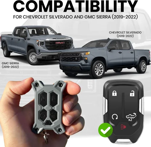 Miniatura 3 de Funda para llavero Chevy – para funda de llavero GMC – Accesorios Silverado Sierra – Abrebotellas integrado – Compatible con guía de ajuste