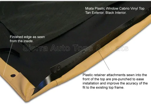 Miniatura 4 de Sierra Auto Tops & Seats Capota Convertible para Mazda Miata MX5 1990-2005 - Negro, Vinilo Cabrio - Reemplazo de Capota Convertible con Ventana