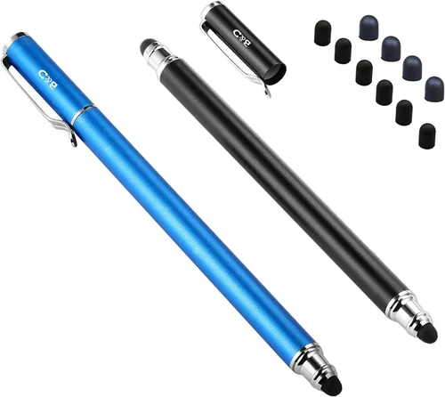 (2 piezas) [Punta fina de 0.18 pulgadas] Lápiz táctil de 5.5 pulgadas de largo, perfecto para dibujar escritura, juegos, compatible con Apple iPad,