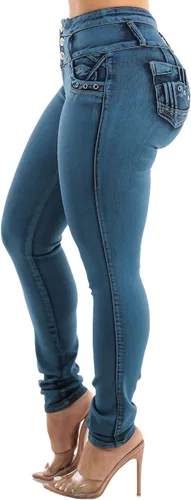 Miniatura 7 de Moda Xpress - Jeans levantadores de glúteos para mujer, ajustados, de cintura alta, elásticos