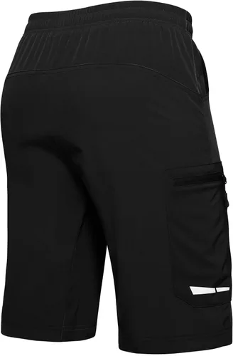 Miniatura 8 de Ally Pantalones cortos de ciclismo de montaña para hombre, acolchados en 4D, ligeros, holgados, con bolsillos con cremallera, para ciclismo
