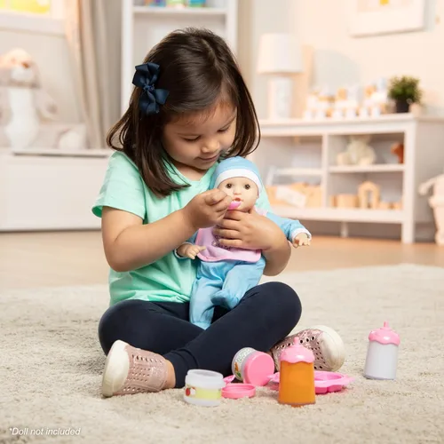 Miniatura 7 de melissa & doug Mine a Love tiempo para comer muñeca Accesorios Conjunto de alimentación, Versión estándar, 1, Rosado
