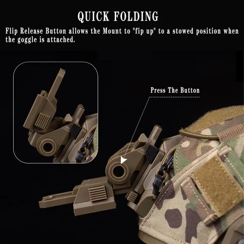 Miniatura 3 de Casco táctico L4G24 NVG Base Mount, soporte NVG, soporte de visión nocturna de gafas para PVS15, PVS18, GPNVG18