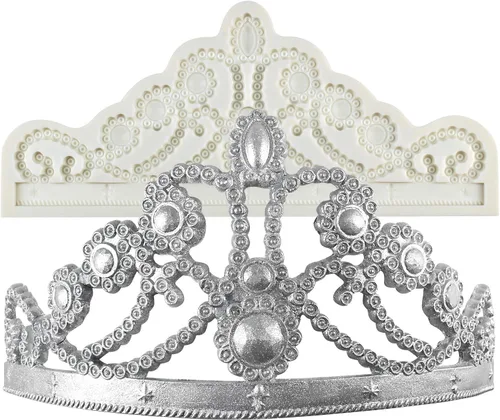 Miniatura 7 de Molde para decoración de pastel de corona, altura de 2.8 pulgadas, tiara de filigrana Tiara de filigrana de 2.8 pulgadas #2667
