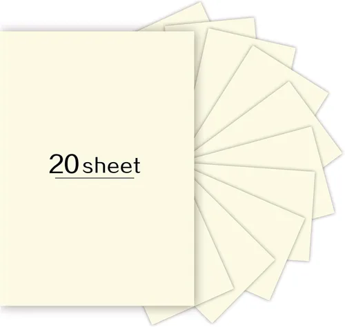 Miniatura 15 de 20 hojas de cartulina de colores de 8.5 x 11 pulgadas, papel de cartulina de colores surtidos de 8.82 oz/m² para manualidades y tarjetas, álbumes