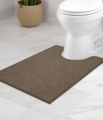 Miniatura 84 de Chakme Juego de 2 alfombras de baño ultrafinas, absorbentes, antideslizantes, lavables a máquina, color negro, 17 x 24 pulgadas / 17 x 30 pulgadas