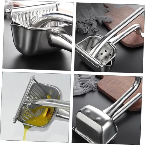 Miniatura 7 de Exprimidor manual de frutas de acero inoxidable, exprimidor de grado alimenticio para extracción de jugo, mango ergonómico, diseño que ahorra mano