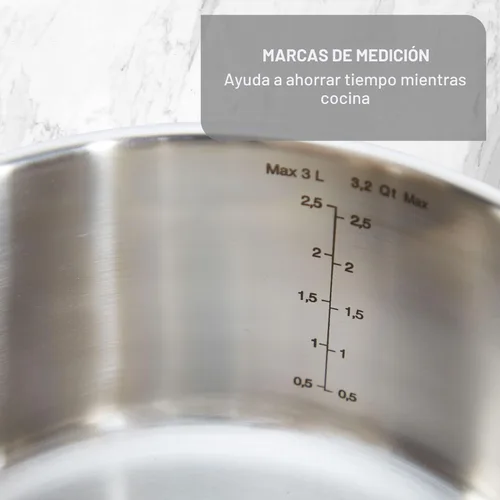 Miniatura 6 de T-fal Gourmet - Juego de utensilios de cocina de acero inoxidable de 15 piezas, ollas y sartenes, apto para lavavajillas, apto para horno hasta 500