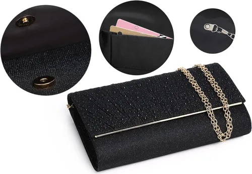 Miniatura 3 de MUDUO Monederos de mano con diamantes de imitación para mujer, monederos y bolsos formales de boda, fiesta, graduación, bolsas de dinero, regalo