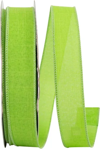 Miniatura 37 de Cinta Reliant Ribbon 92573W-031-09K para borde con alambre Everyday Linen Value, 1-1/2 pulgadas x 50 yardas, color negro