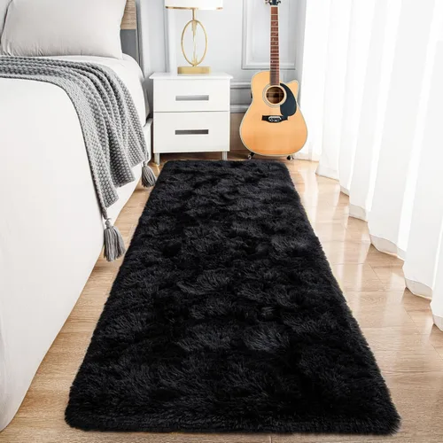 Miniatura 43 de Noahas - Alfombras mullidas de 4 x 6 pies para dormitorio y sala de estar, alfombra gruesa y peluda de color gris, alfombra de suelo antideslizante